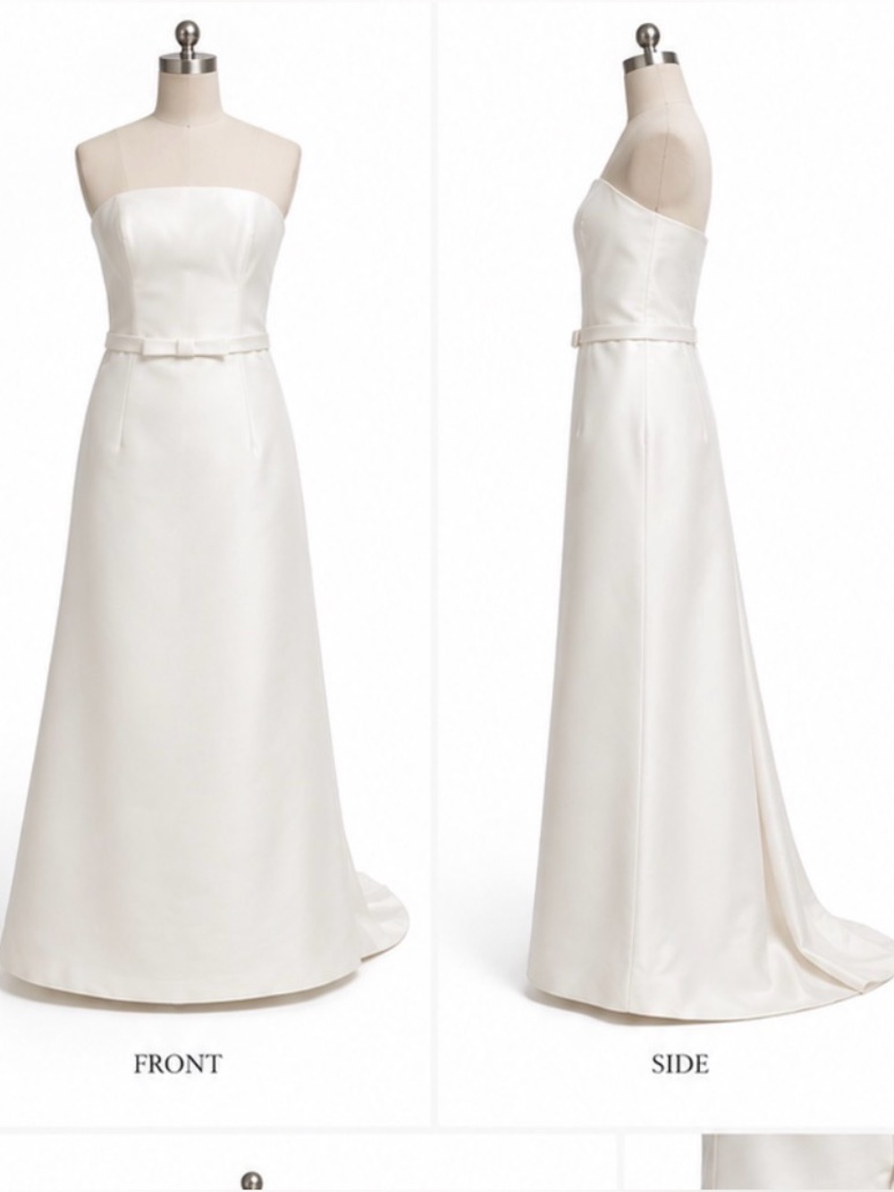 Vera Wang White Bridal Dress with Gold Embroidered Label